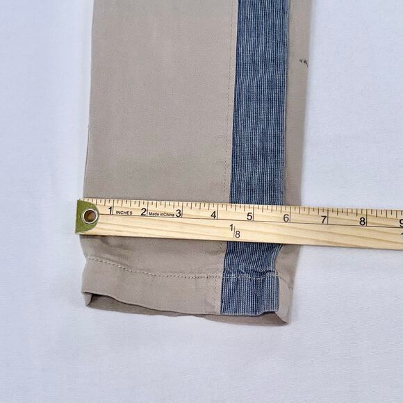 Anthropologie Pilcro Women's Hyphen Boho Patched Chino Khaki Pant Size 26 - Picture 16 of 16